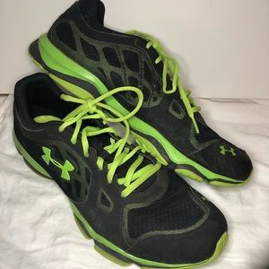 mens lime green under armour shoes